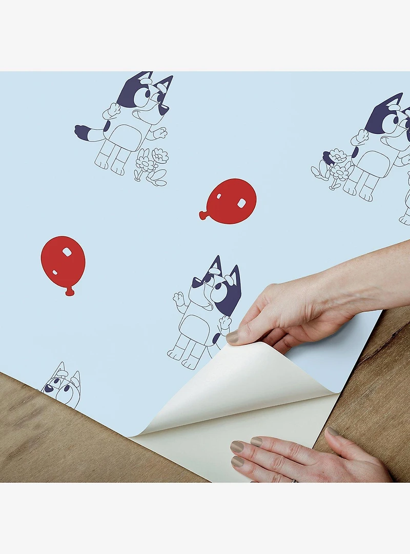Bluey Keepy Uppy Blue Peel & Stick Wallpaper