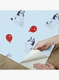 Bluey Keepy Uppy Blue Peel & Stick Wallpaper