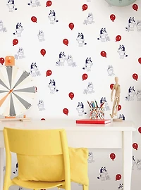 Bluey Keepy Uppy White Peel & Stick Wallpaper