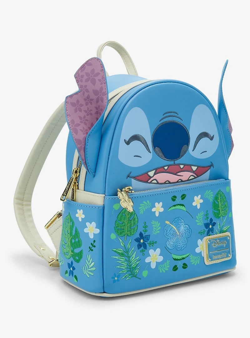 Loungefly Disney Lilo & Stitch Floral Stitch Figural Mini Backpack - BoxLunch Exclusive