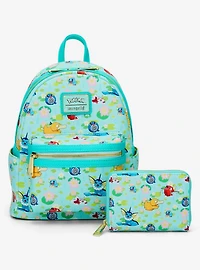 Loungefly Pokémon Water Type Lily Pad Allover Print Small Zip Wallet - BoxLunch Exclusive