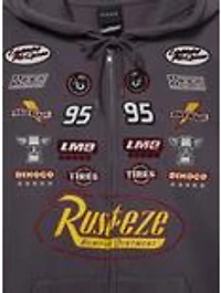 Disney Pixar Cars Lightning McQueen Racing Patches Zippered Hoodie - BoxLunch Exclusive
