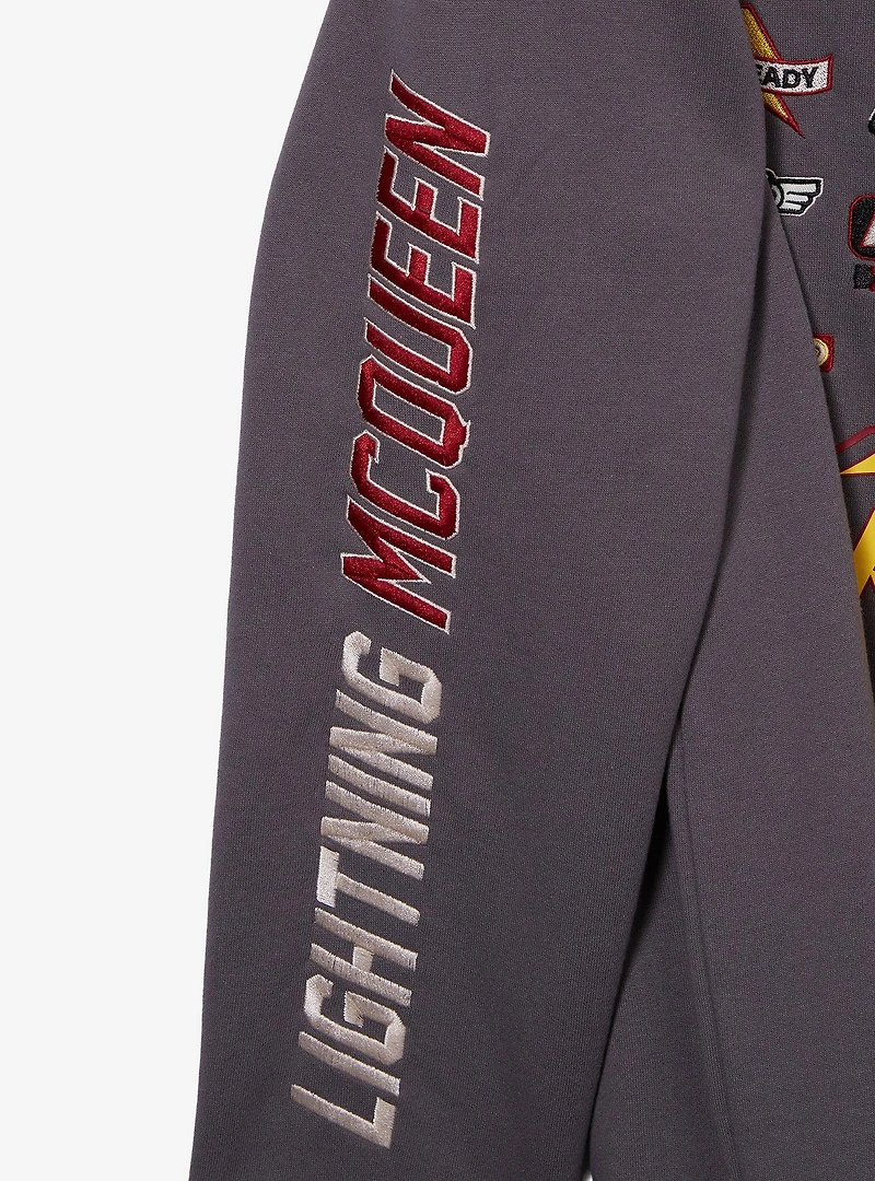 Disney Pixar Cars Lightning McQueen Racing Patches Zippered Hoodie - BoxLunch Exclusive