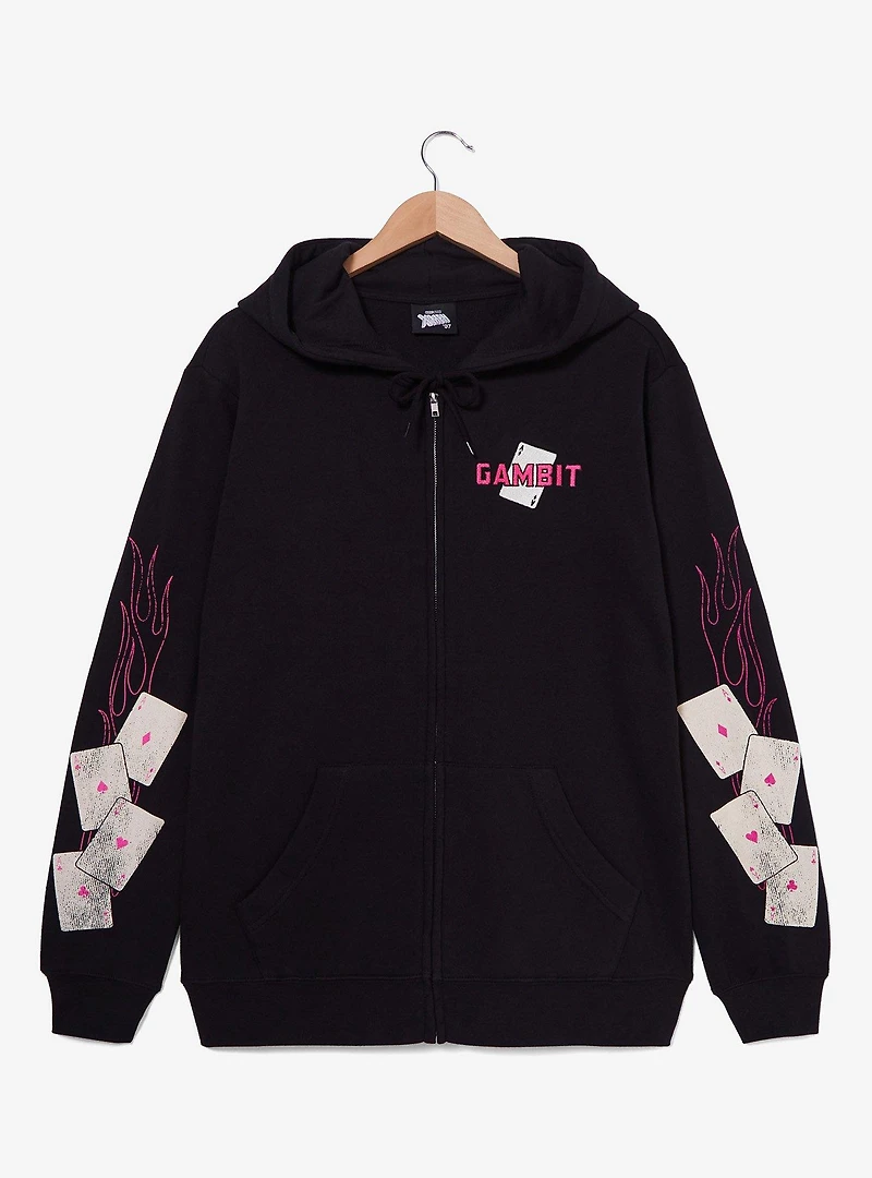Marvel X-Men '97 Gambit Cards Zip Hoodie