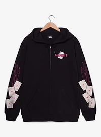 Marvel X-Men '97 Gambit Cards Zip Hoodie