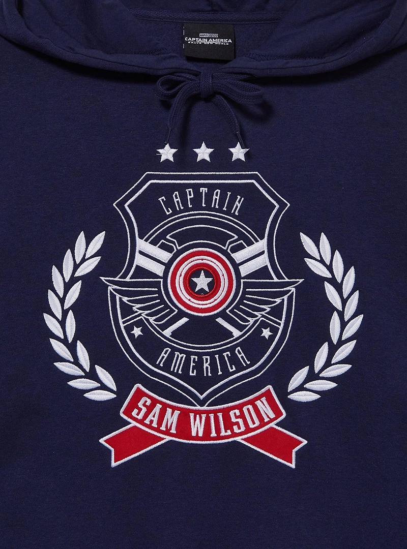 Marvel Captain America Badge Embroidered Hoodie — BoxLunch Exclusive