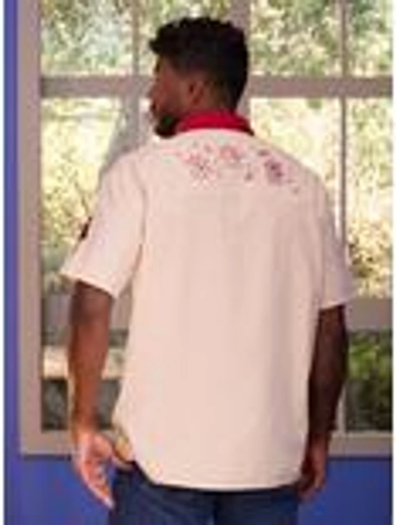 Disney Pixar Toy Story Pizza Planet Striped Woven Button-Up - BoxLunch Exclusive