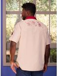 Disney Pixar Toy Story Pizza Planet Striped Woven Button-Up - BoxLunch Exclusive