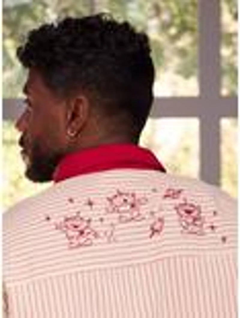 Disney Pixar Toy Story Pizza Planet Striped Woven Button-Up - BoxLunch Exclusive