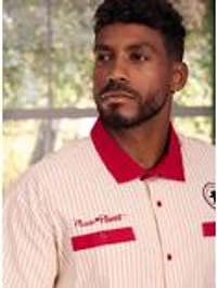 Disney Pixar Toy Story Pizza Planet Striped Woven Button-Up - BoxLunch Exclusive