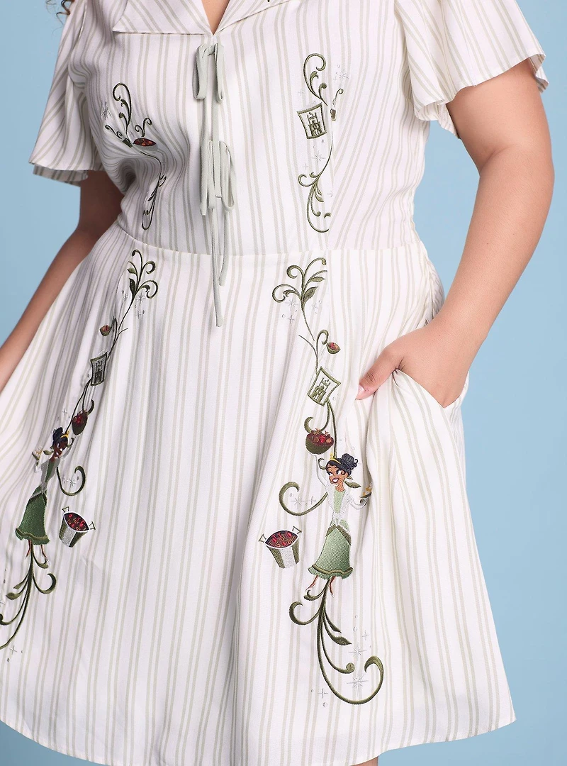 Disney The Princess and Frog Tiana Striped Plus Smock Dress