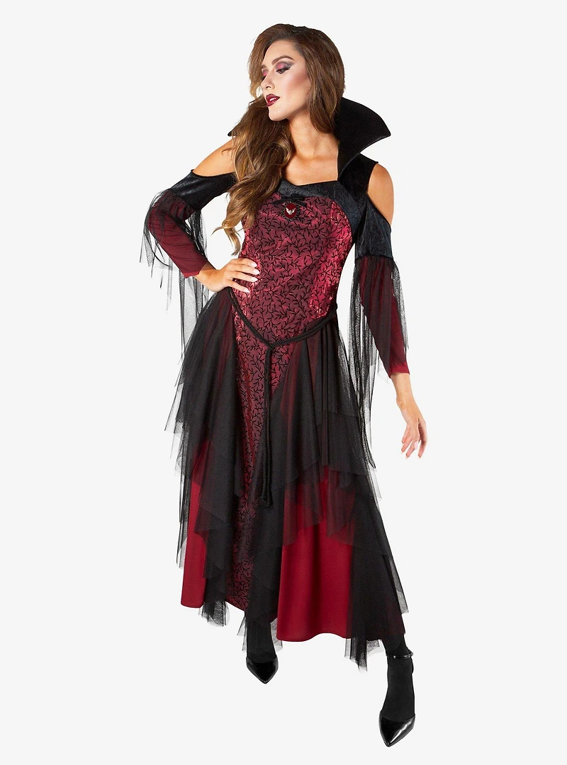 Red Vintage Vampiress Adult Costume