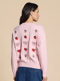 Strawberry Shortcake Pointelle Women's Cardigan — BoxLunch Exclusive