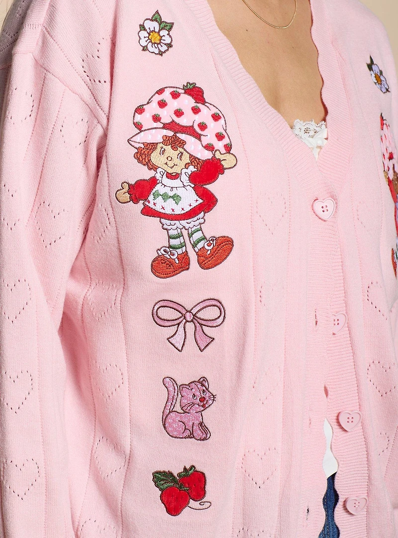 Strawberry Shortcake Pointelle Women's Cardigan — BoxLunch Exclusive