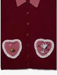 Peanuts Snoopy & Woodstock Heart Lace Women's Plus Cardigan — BoxLunch Exclusive
