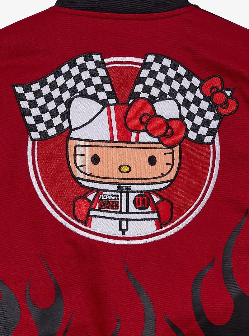 Sanrio Hello Kitty Flames Racing Cropped Women's Jacket - BoxLunch Exclusive