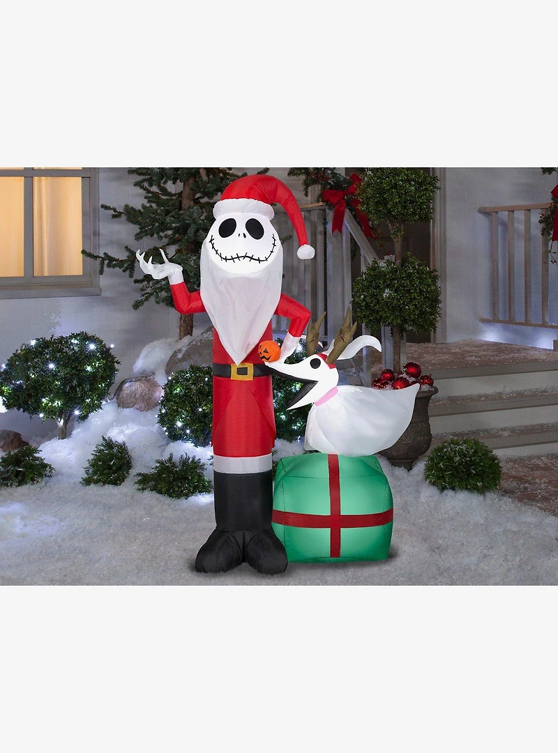 Disney Nightmare Before Christmas Jack and Zero Light-Up Inflatable Decor