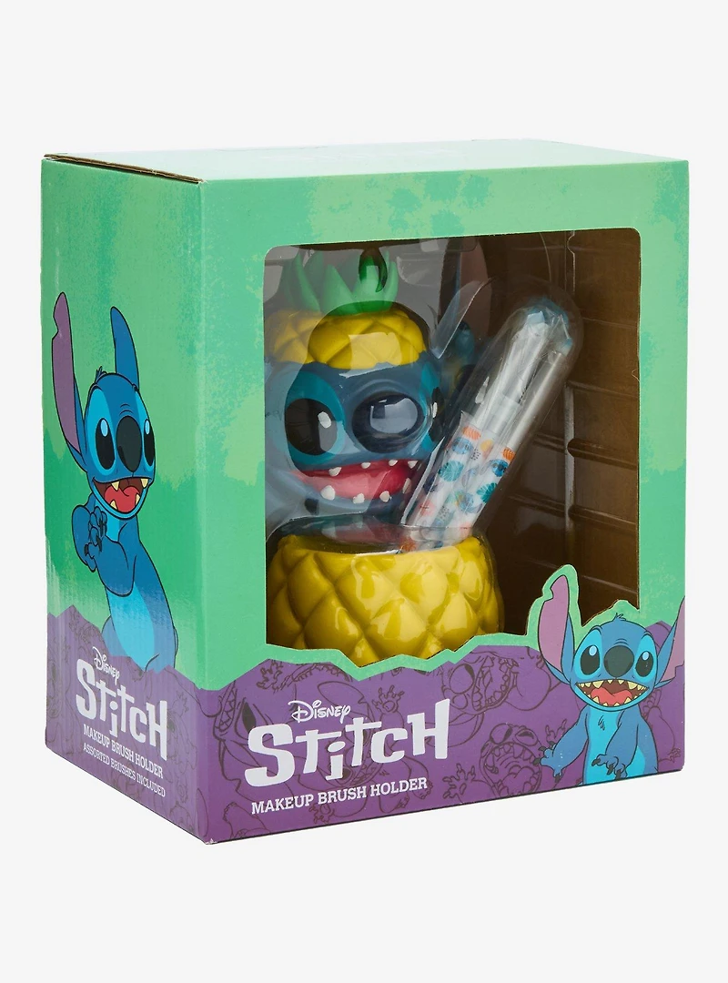 Disney Lilo & Stitch Pineapple Jar & Cosmetic Brush Set — BoxLunch Exclusive