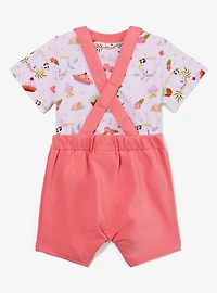Disney Beauty and the Beast Be Our Guest Infant T-Shirt Overall Set
