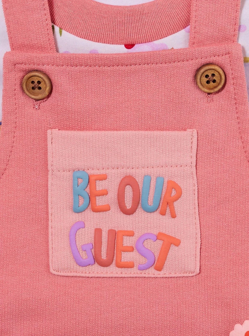 Disney Beauty and the Beast Be Our Guest Infant T-Shirt Overall Set