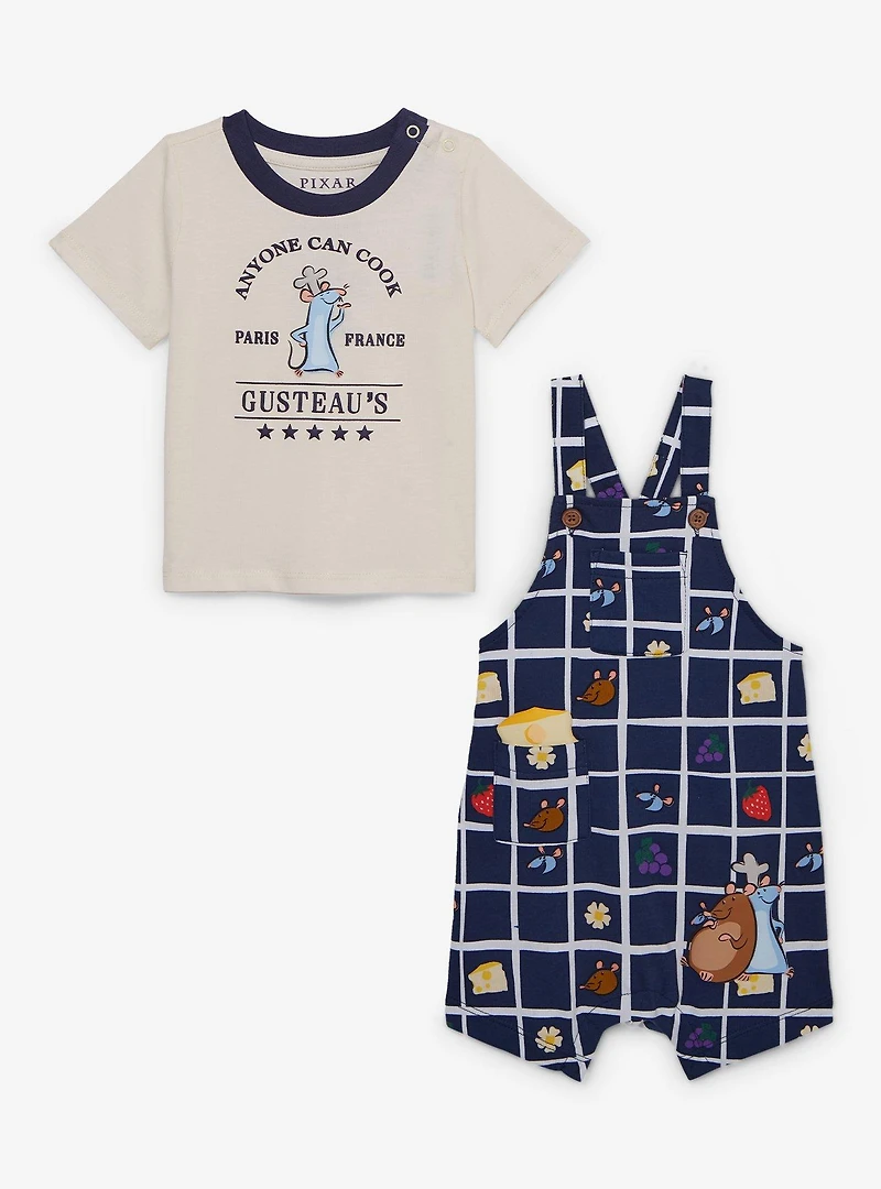 Disney Pixar Ratatouille Emile & Remy Food Infant Overall Shirt Set - BoxLunch Exclusive