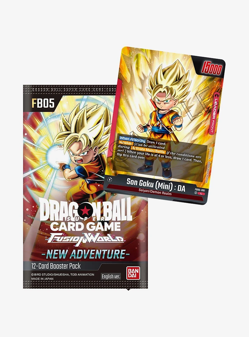 Bandai Namco Dragon Ball Super Card Game Fusion World New Adventure Booster Pack