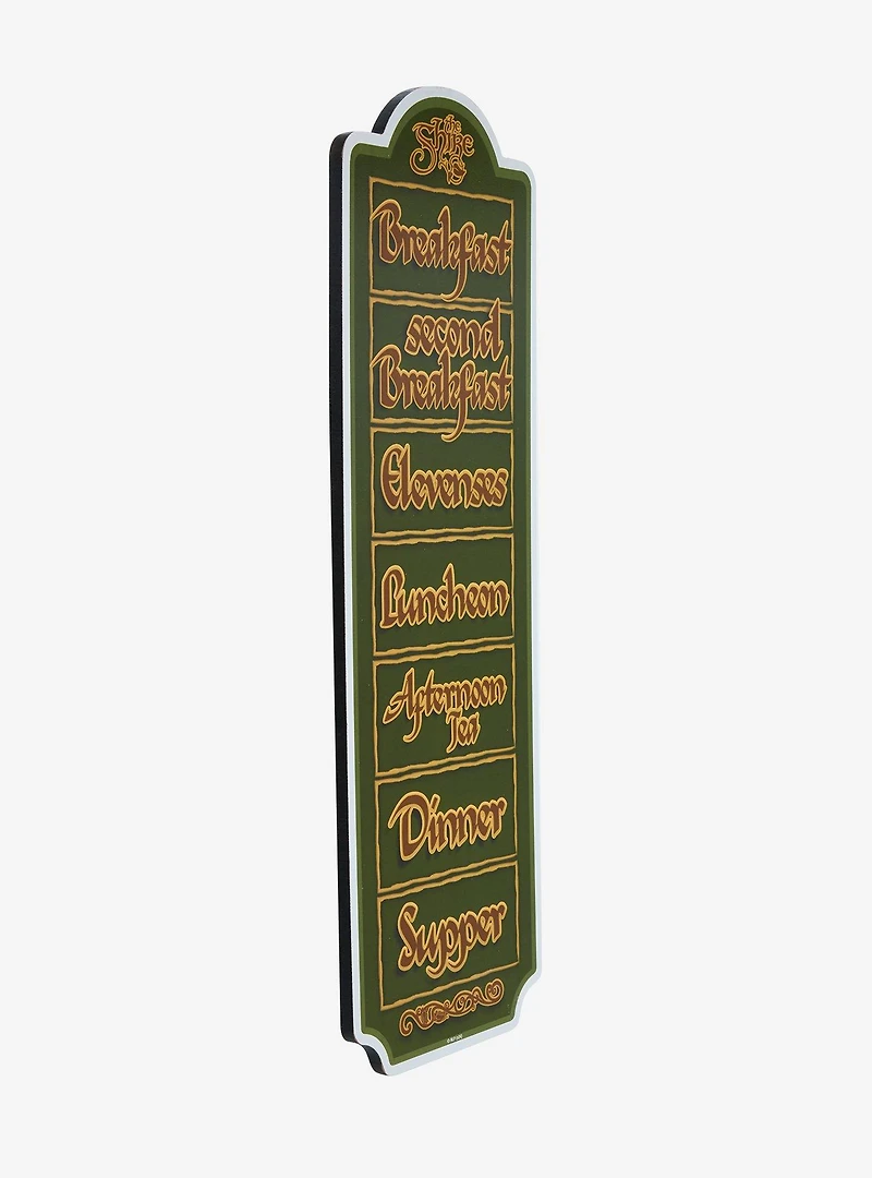 The Lord of the Rings Hobbit Mealtimes Wall Sign - BoxLunch Exclusive