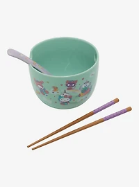 Sanrio Hello Kitty and Friends Rainbow Ramen Bowl with Chopsticks & Spoon