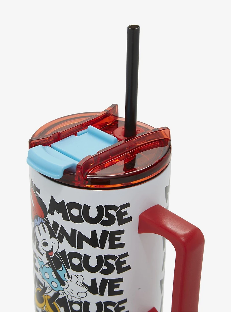 Disney Minnie Mouse Logo Straw Tumbler with Handle