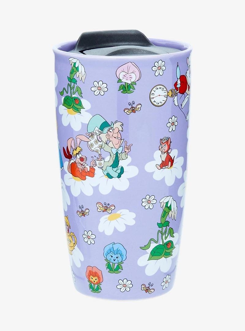 Disney Alice in Wonderland Floral Travel Mug