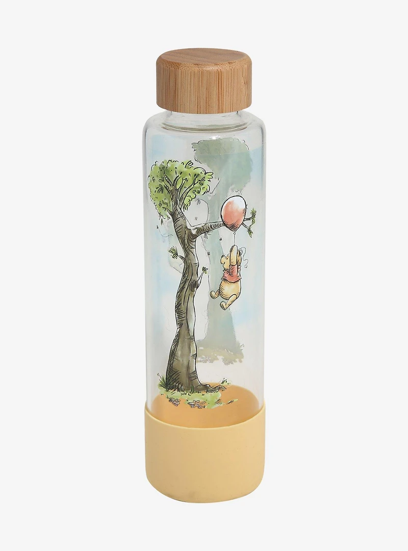 Disney Winnie the Pooh Illustrated Glass Water Bottle