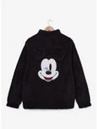 Cakeworthy Disney Mickey Mouse Winking 3D Ears Sherpa Zippered Jacket
