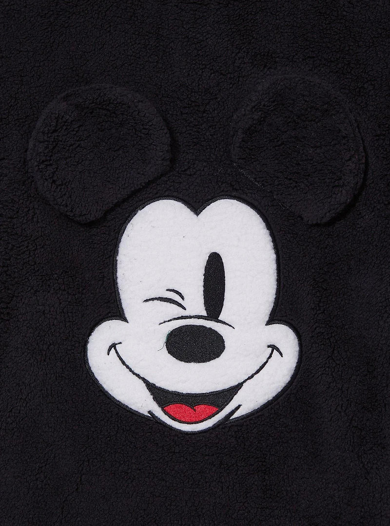 Cakeworthy Disney Mickey Mouse Winking 3D Ears Sherpa Zippered Jacket
