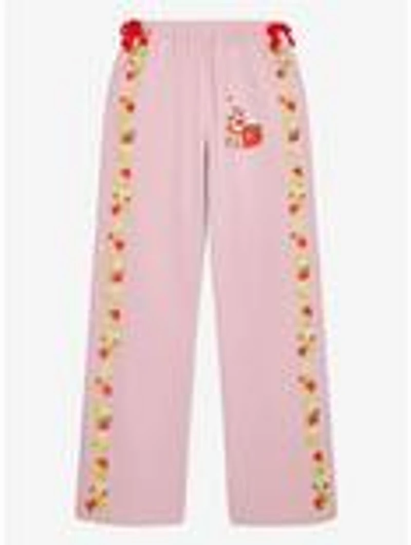 Strawberry Shortcake Stripes Wide Leg Women's Sweatpants - BoxLunch Exclusive