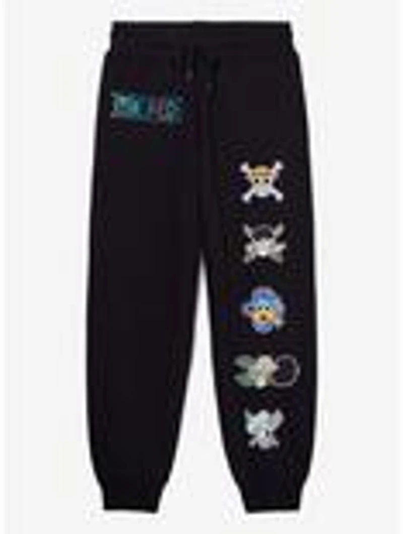 One Piece Jolly Roger Puff Print Joggers — BoxLunch Exclusive