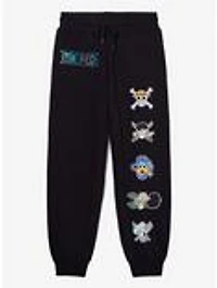 One Piece Jolly Roger Puff Print Joggers — BoxLunch Exclusive