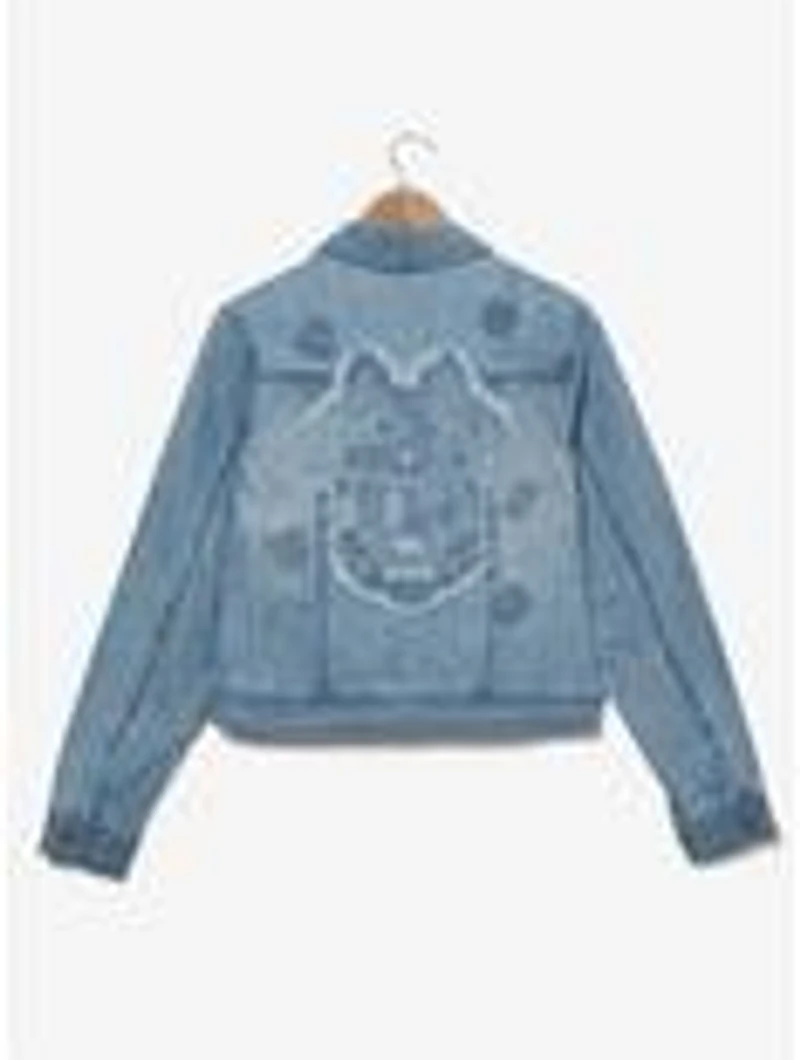 Disney Minnie Mouse Silhouette Women's Cropped Denim Jacket - BoxLunch Exclusive