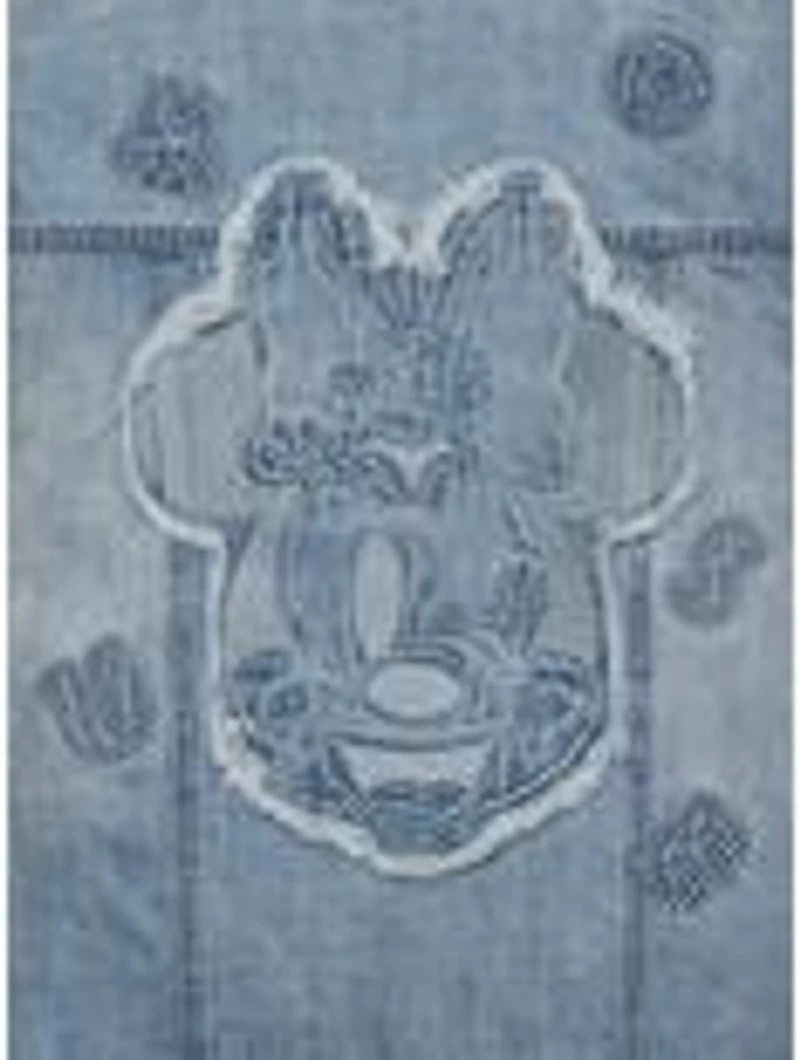 Disney Minnie Mouse Silhouette Women's Cropped Denim Jacket - BoxLunch Exclusive