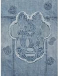 Disney Minnie Mouse Silhouette Women's Cropped Denim Jacket - BoxLunch Exclusive