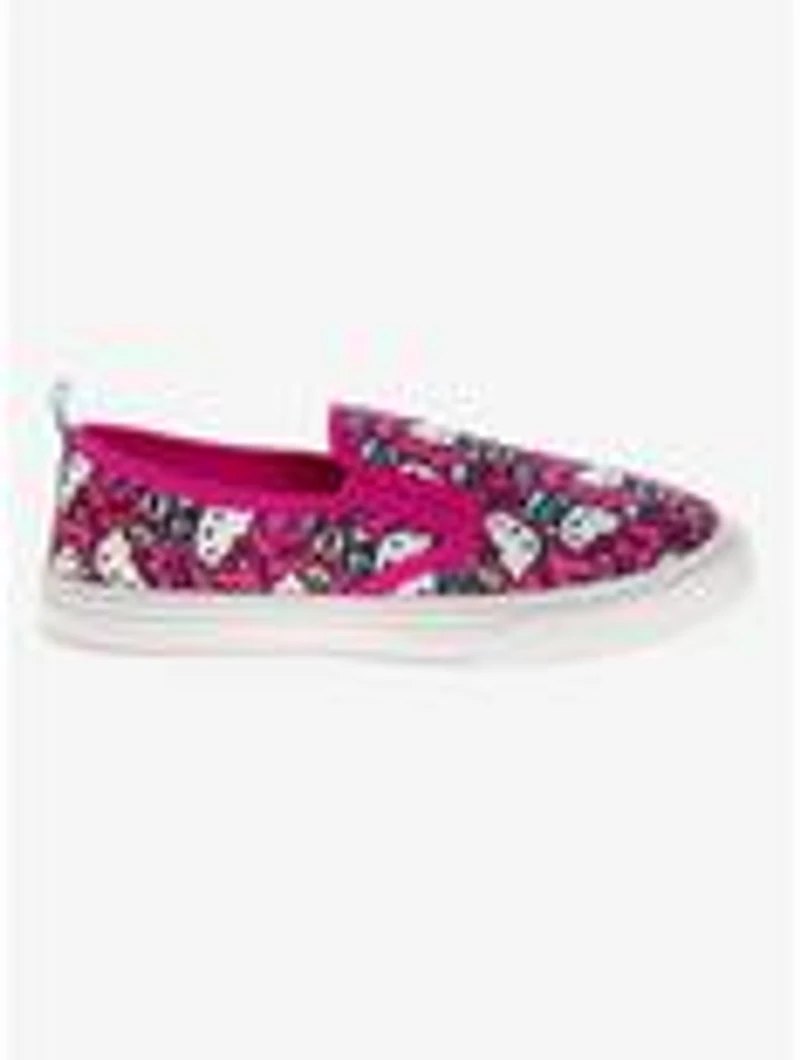 Hello Kitty Womens Slip On Canvas Sneakers