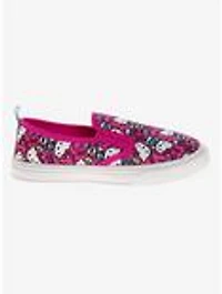 Hello Kitty Womens Slip On Canvas Sneakers