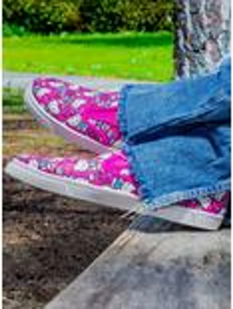 Hello Kitty Womens Slip On Canvas Sneakers