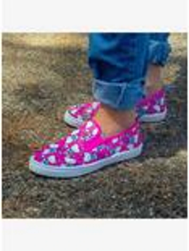 Hello Kitty Womens Slip On Canvas Sneakers