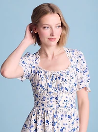 Disney Snow White and the Seven Dwarfs Floral Allover Print Dress — BoxLunch Exclusive
