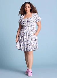 Disney Snow White and the Seven Dwarfs Floral Allover Print Plus Dress — BoxLunch Exclusive