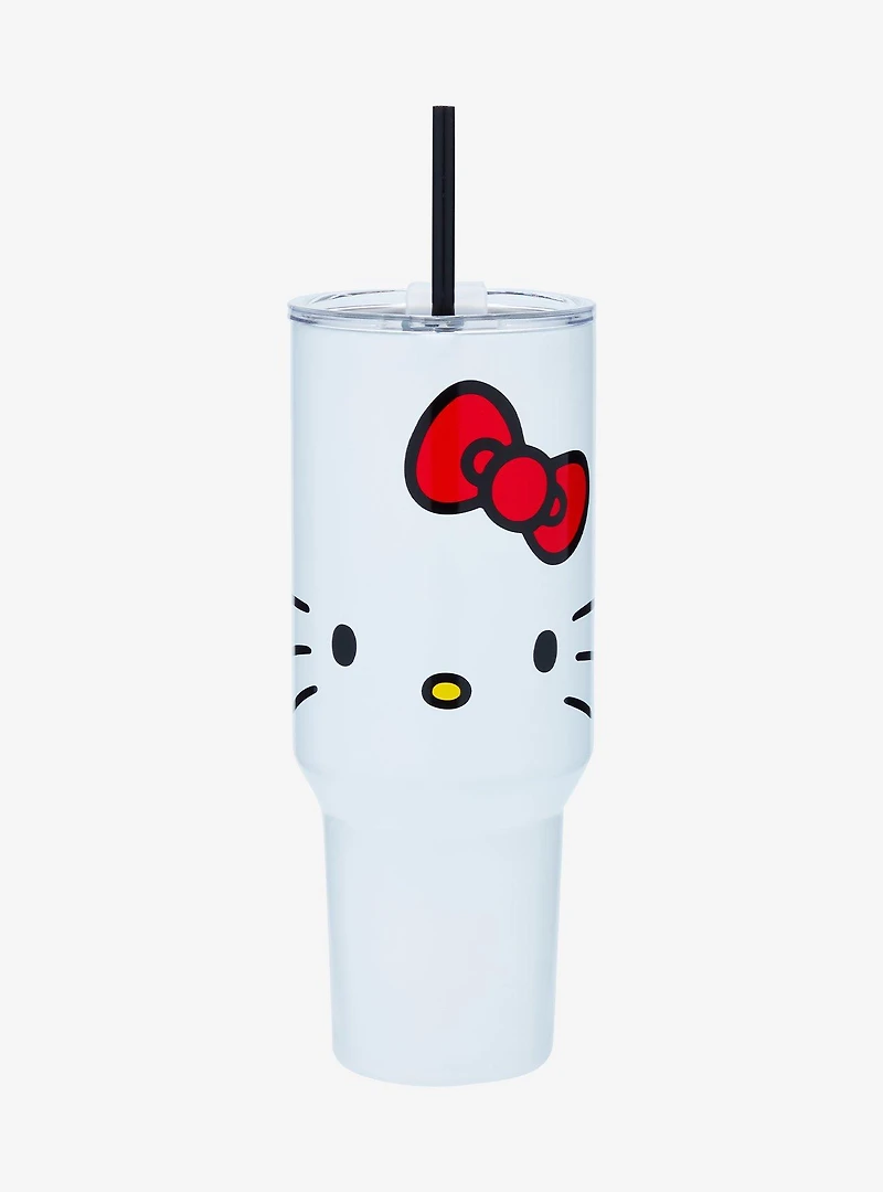 Sanrio Hello Kitty Facial Straw Tumbler with Handle