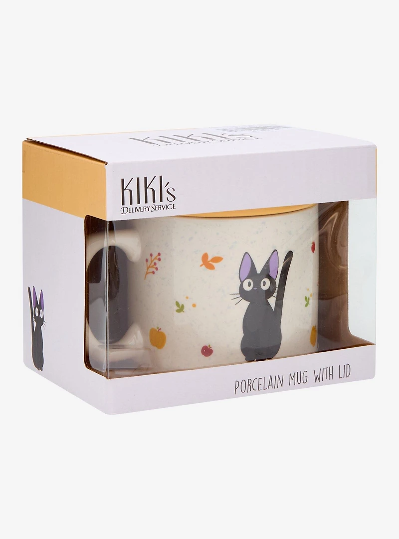 Studio Ghibli® Kiki's Delivery Service Jiji Fall Leaves Mug With Lid — BoxLunch Exclusive