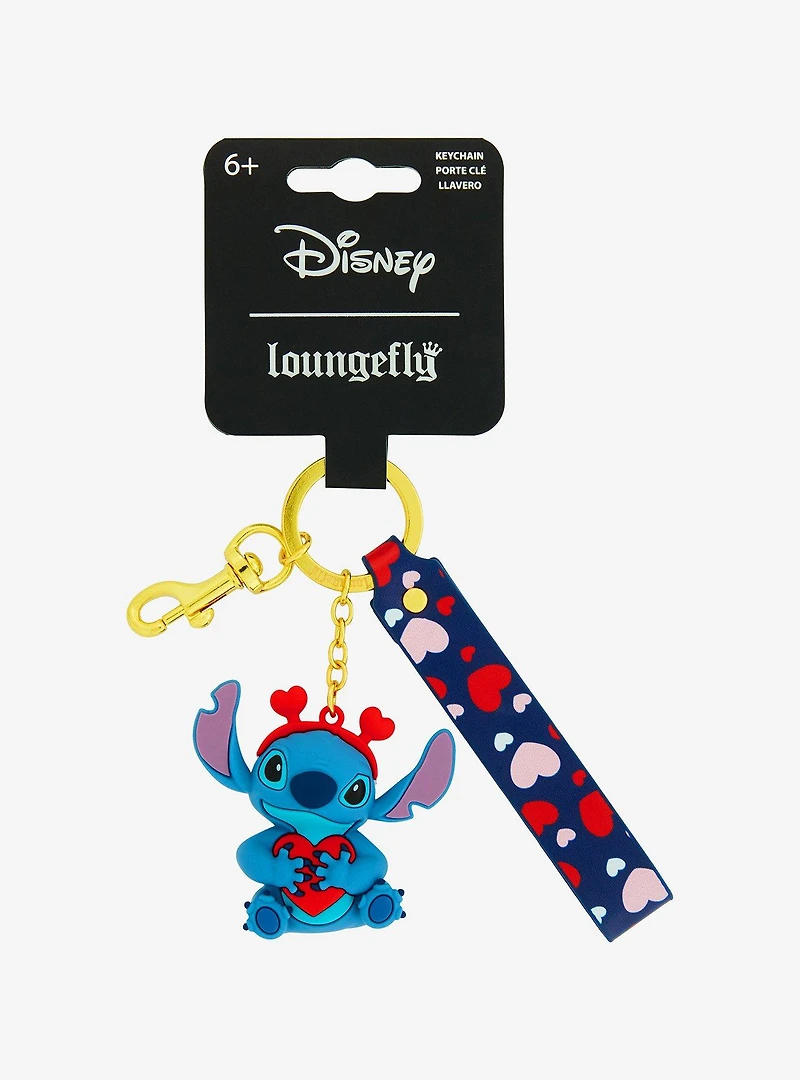 Loungefly Disney Lilo & Stitch Hearts 3D Multi-Charm Keychain - BoxLunch Exclusive