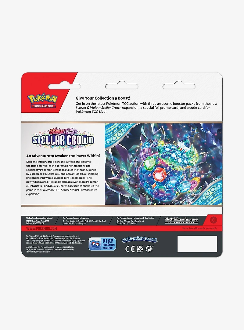 Pokémon Trading Card Game Scarlet & Violet Stellar Crown Booster Pack Set