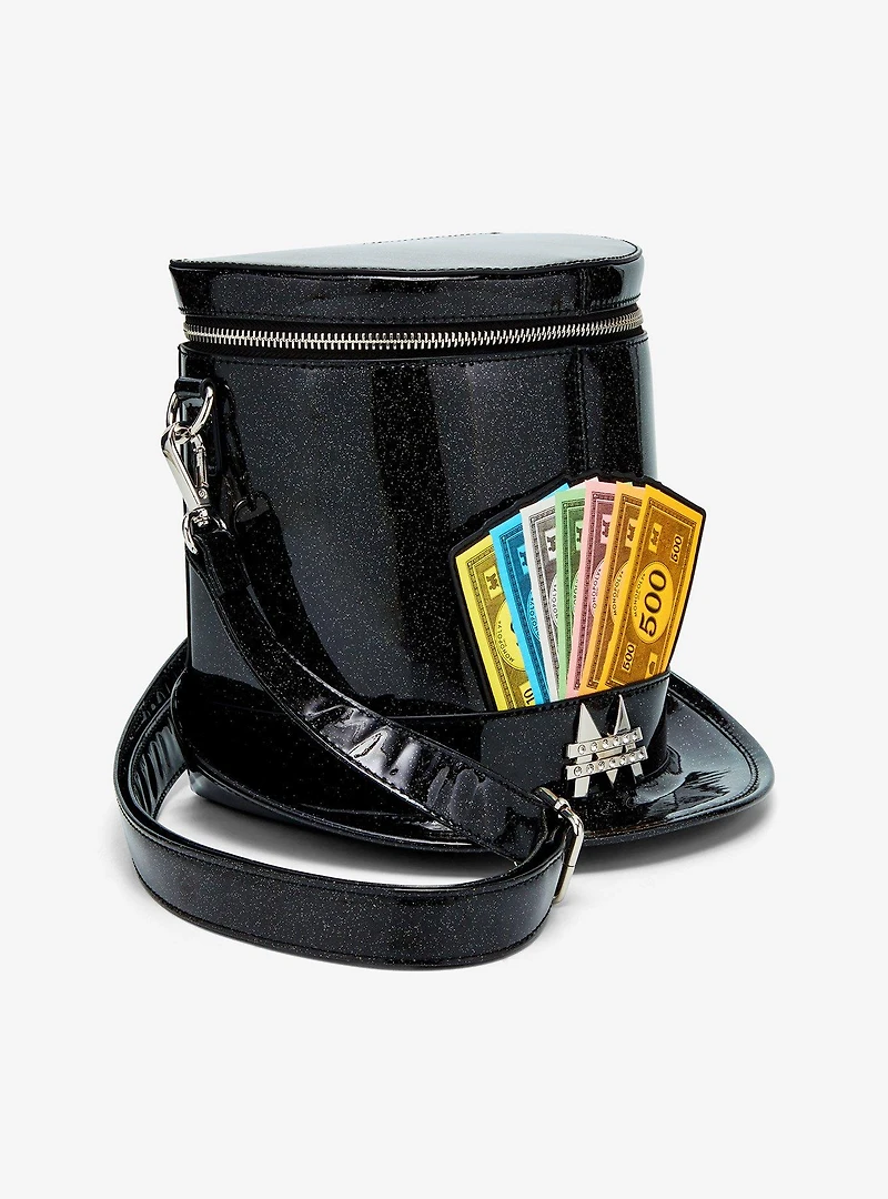 Loungefly Monopoly Top Hat Figural Crossbody Bag